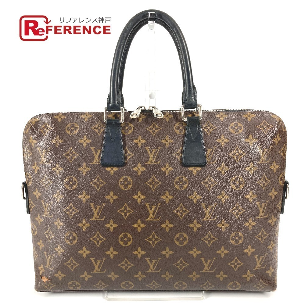 LOUIS VUITTON Macassar Brown Port Document Jour PDJ Business Bag Handbag Brown